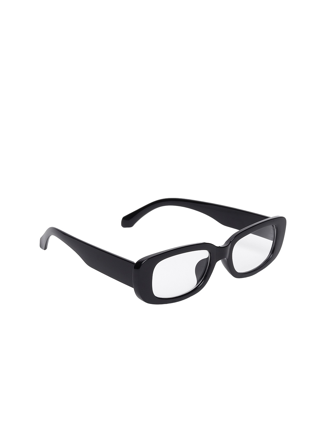 

GARTH Unisex Clear Lens & Black Rectangle Sunglasses with UV Protected Lens