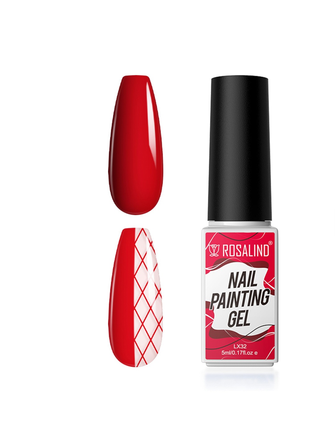 

ROSALIND Long Lasting UV Lamp Nail Painting Gel 5 ml - LX32, Red