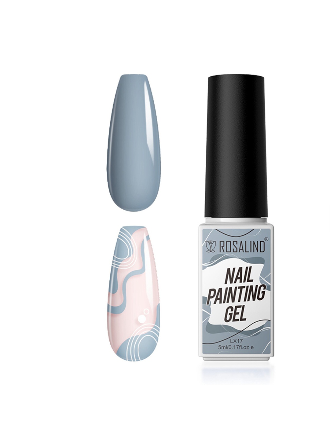 

ROSALIND Long Lasting Nail Painting Gel 5 ml- Shade-LX17, Grey