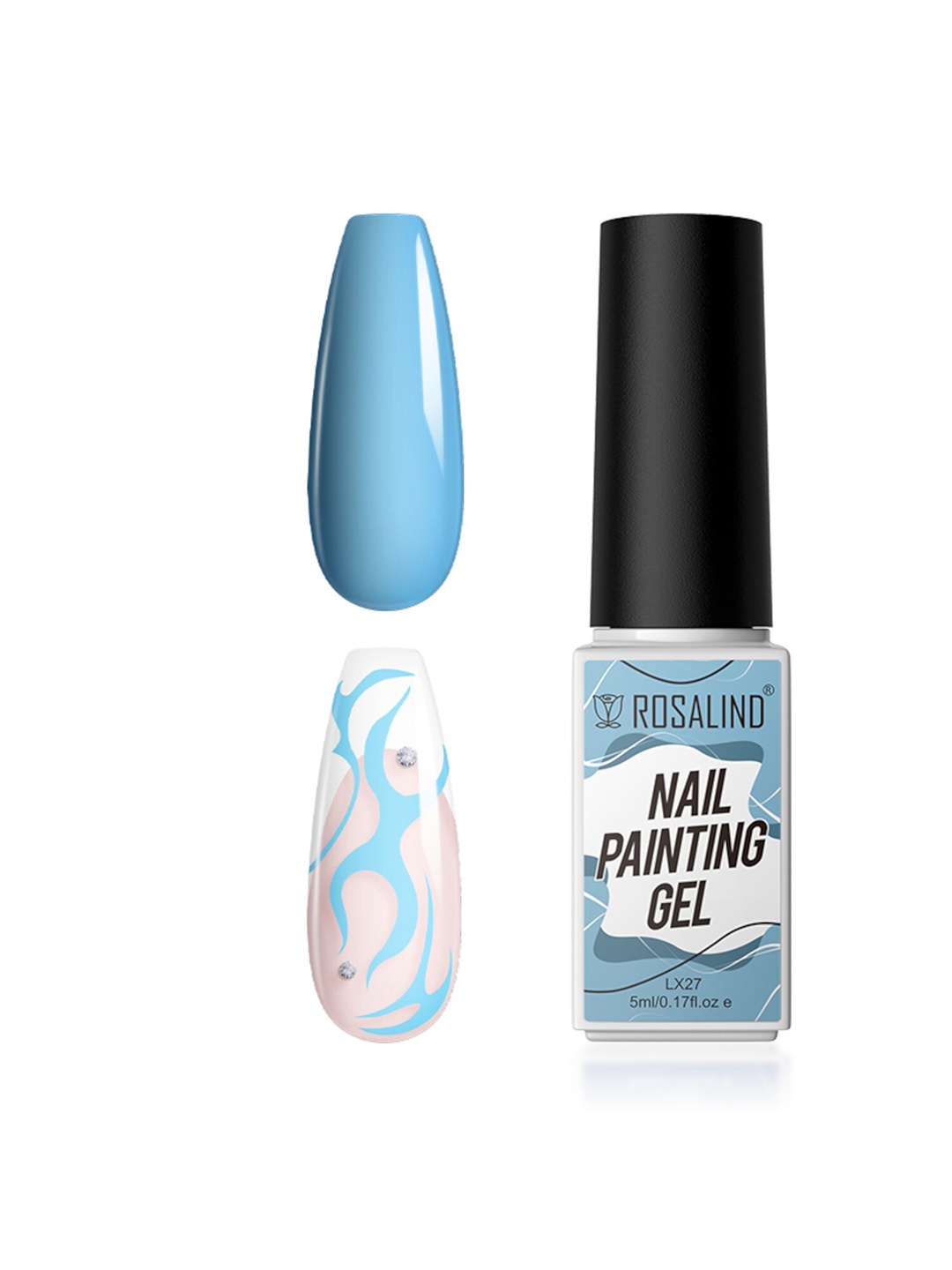 

ROSALIND Long Lasting Nail Painting Gel 5 ml- Shade-LX27, Blue