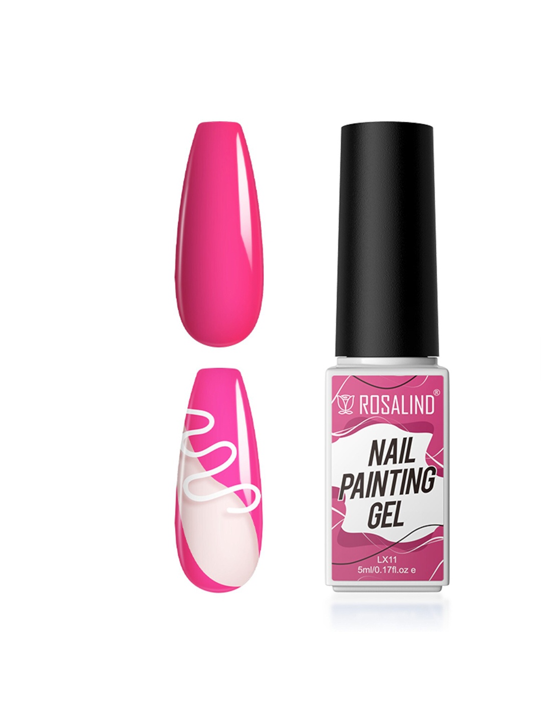 

ROSALIND Long Lasting Nail Painting Gel 5 ml- Shade-LX11, Pink