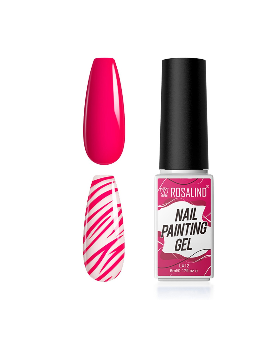 

ROSALIND Long Lasting Nail Painting Gel 5 ml- Shade-LX12, Pink
