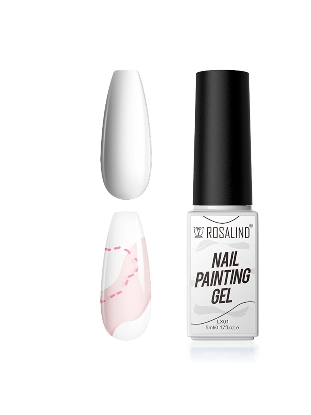 

ROSALIND Long Lasting Nail Painting Gel 5 ml- Shade-LX01, White