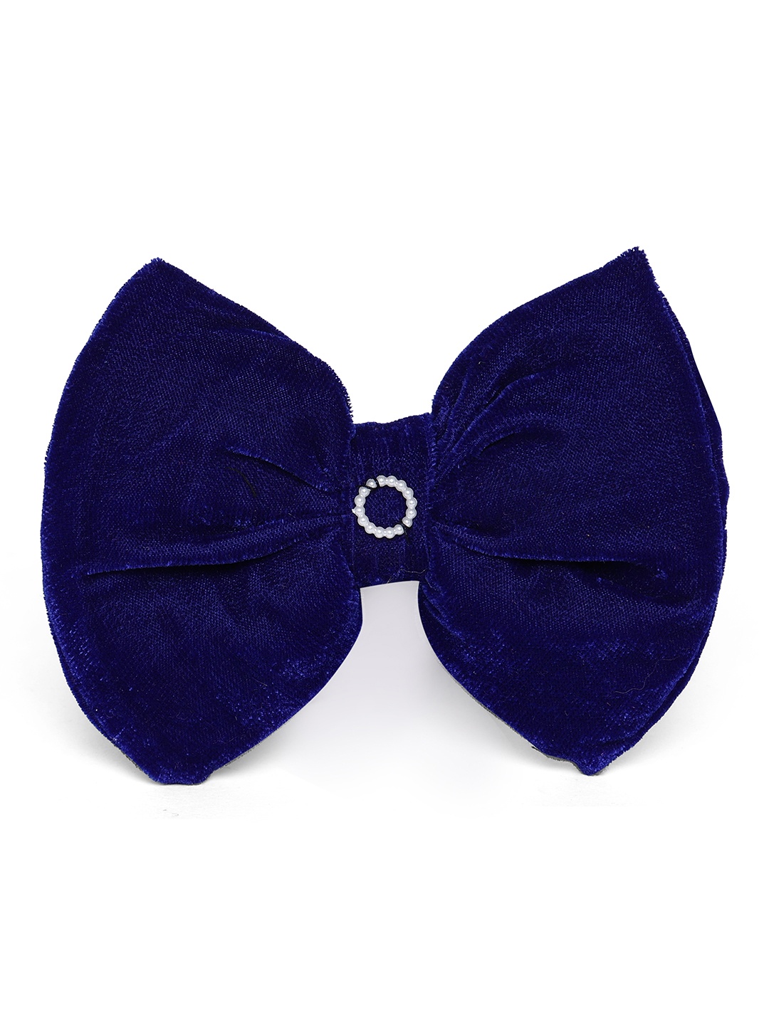 

thepawpstarco Blue Solid Velvet Pet Bow Tie