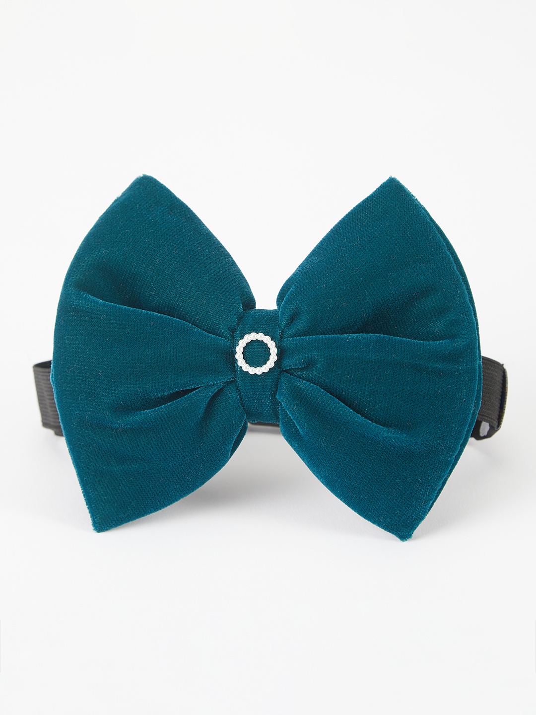 

thepawpstarco Green Solid Velvet Pet Bow Tie