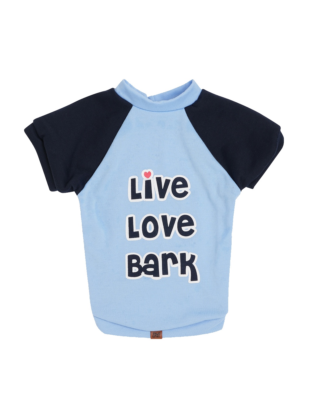 

thepawpstarco Blue & Black Printed Cotton Winter Dog T-shirt
