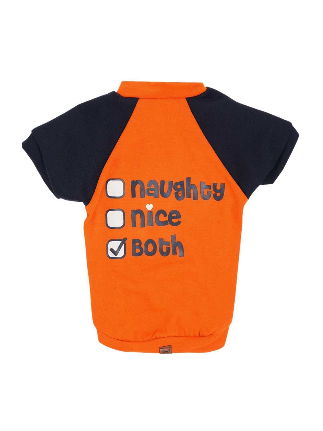 

thepawpstarco Orange & Black Printed Cotton Winter Dog T-shirt