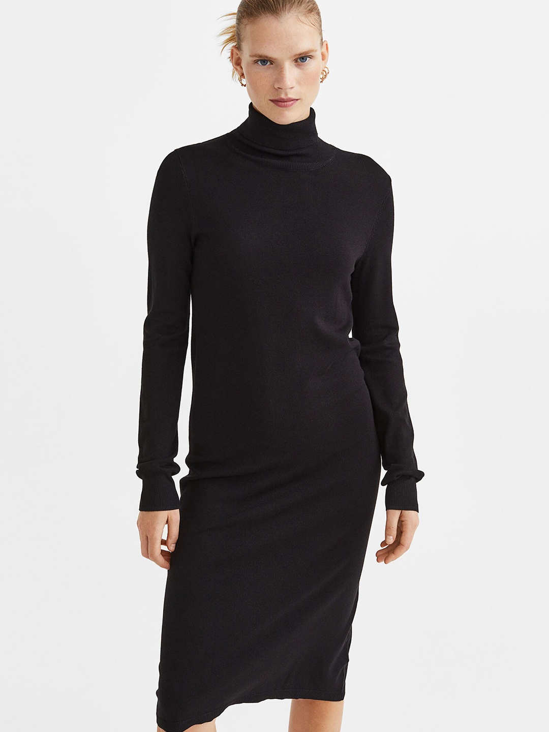 

H&M Black Sheath Midi Dress