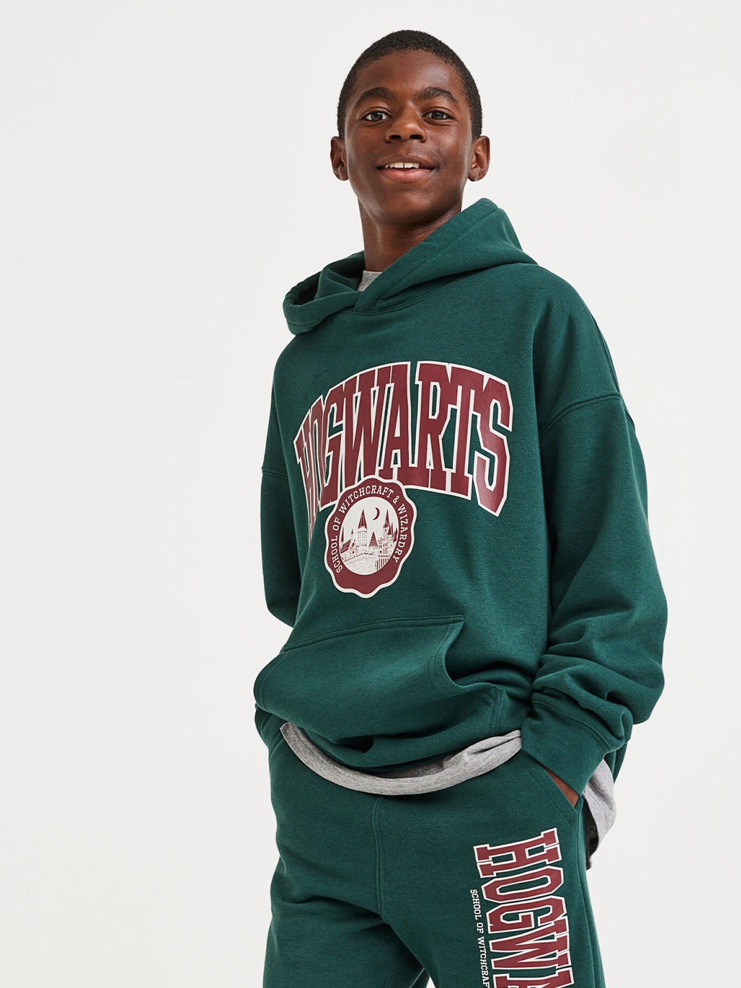 

H&M Boys Hogwarts Printed hoodie, Teal