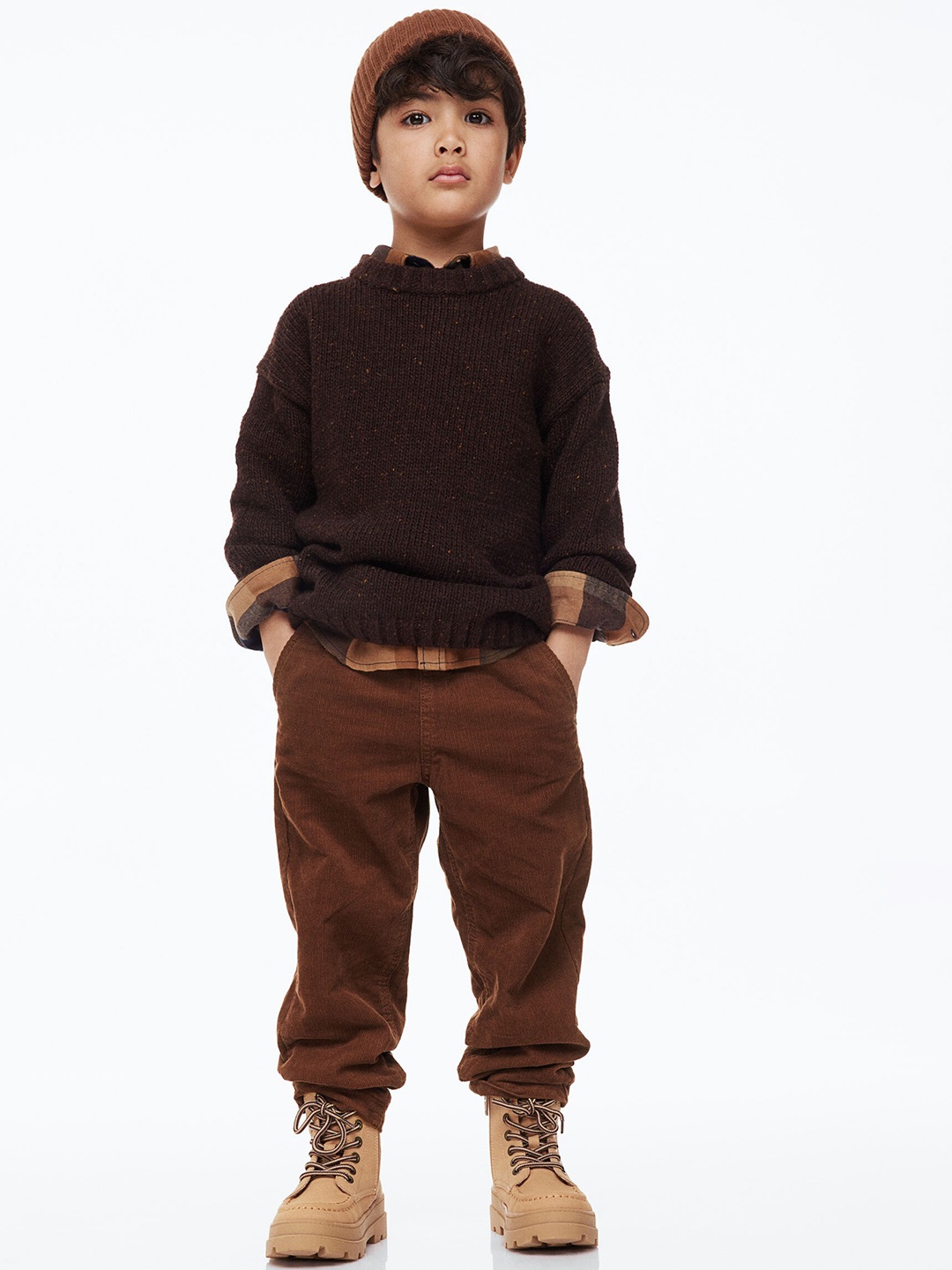 

H&M Boys Brown Joggers Trousers