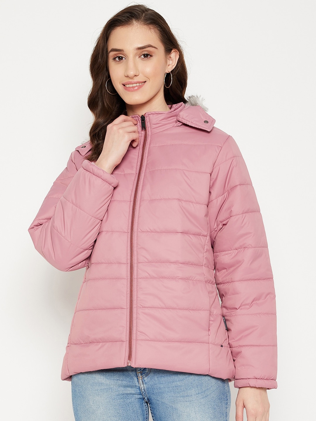 

Okane Women Pink Lightweight Parka Jacket