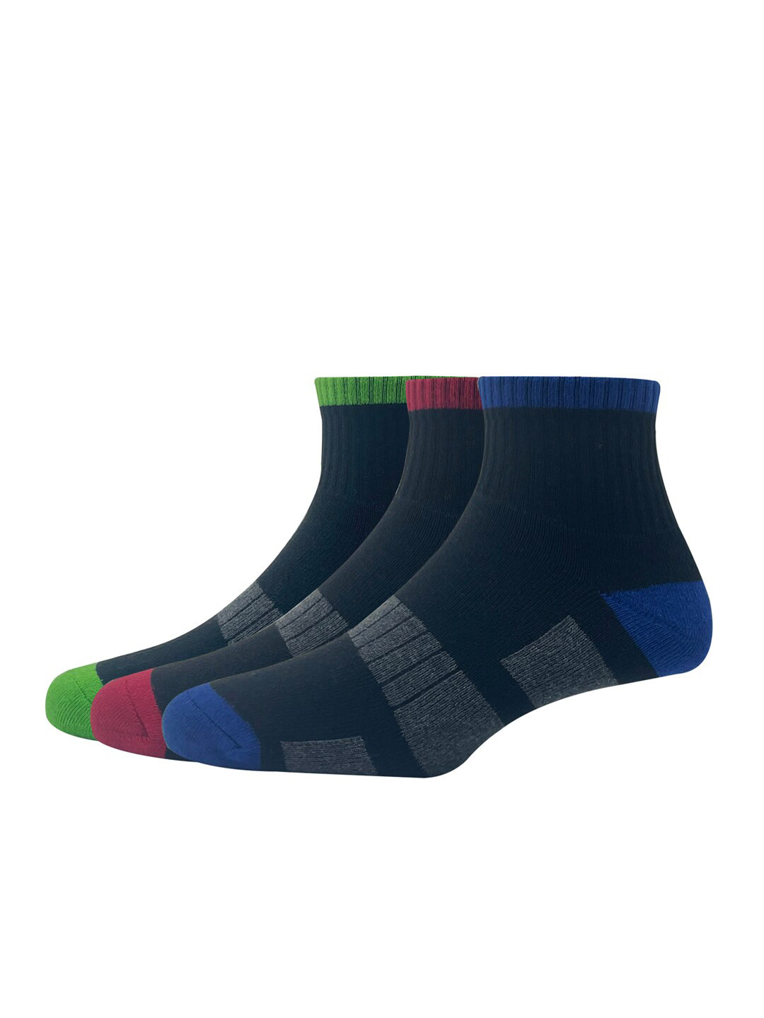 

Van Heusen Men Pack Of 3 Patterned Cotton Ankle-Length Socks, Green