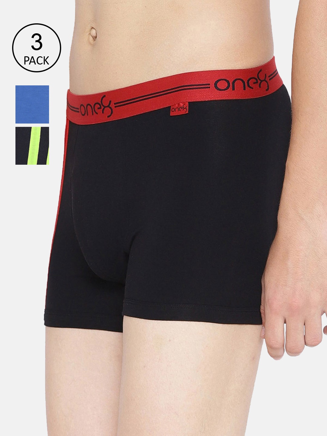 

one8 by Virat Kohli Men Pack Of 3 Solid Trunk, Blue