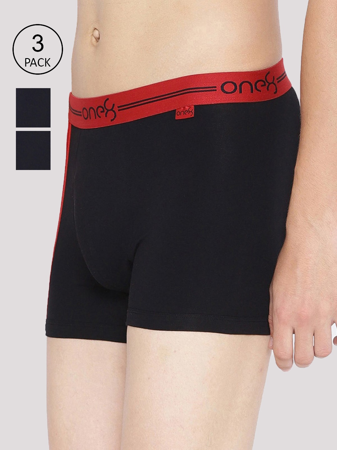 

one8 by Virat Kohli Men Pack Of 3 Solid Cotton Trunks 206-PO3, Navy blue