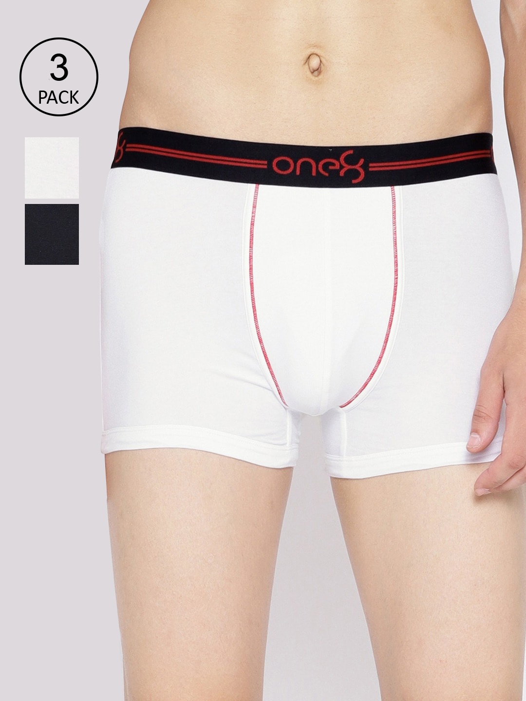 

one8 by Virat Kohli Men Pack Of 3 Solid Trunk, White