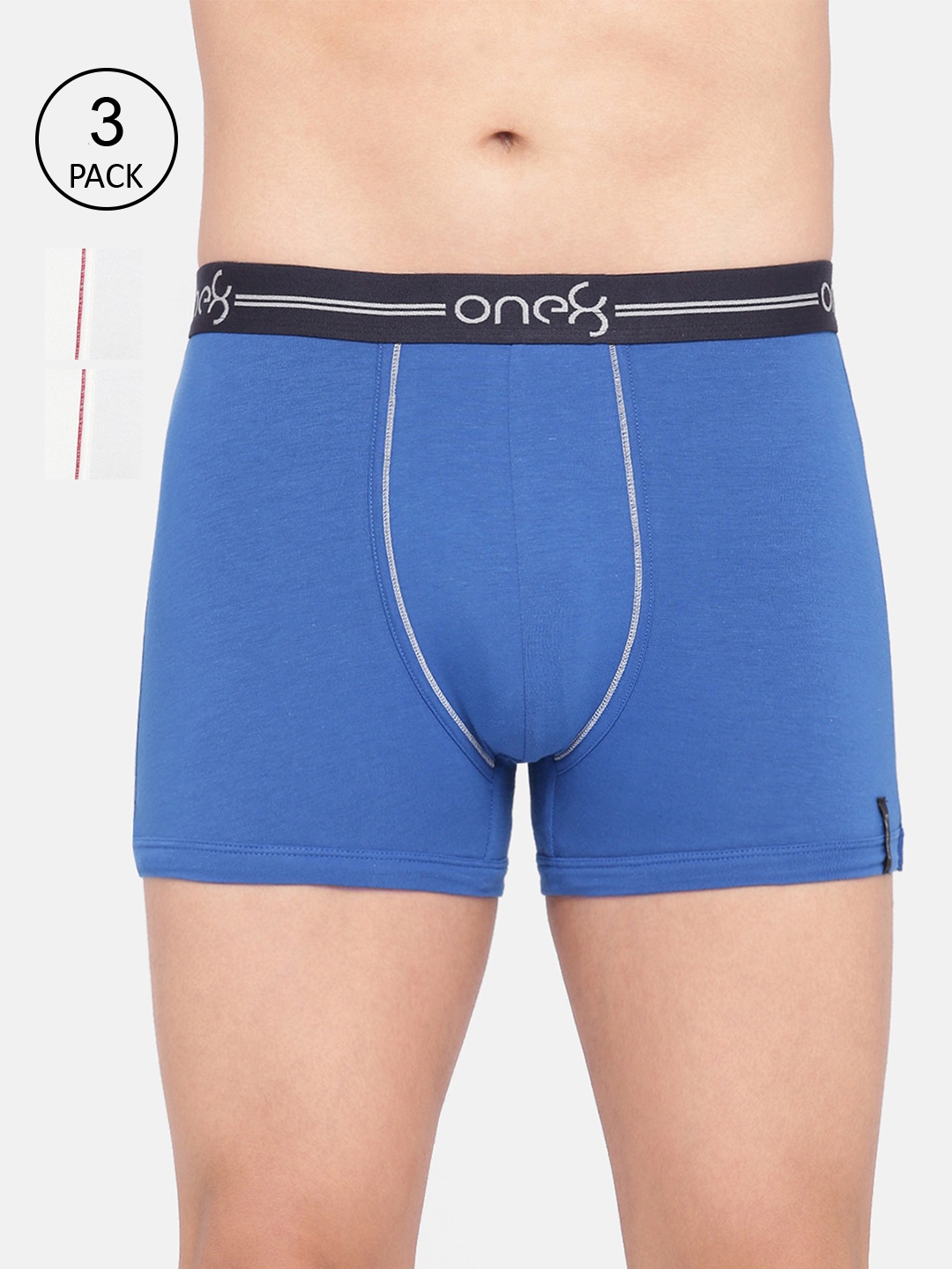 

one8 by Virat Kohli Men Pack Of 3 Solid Trunk, White
