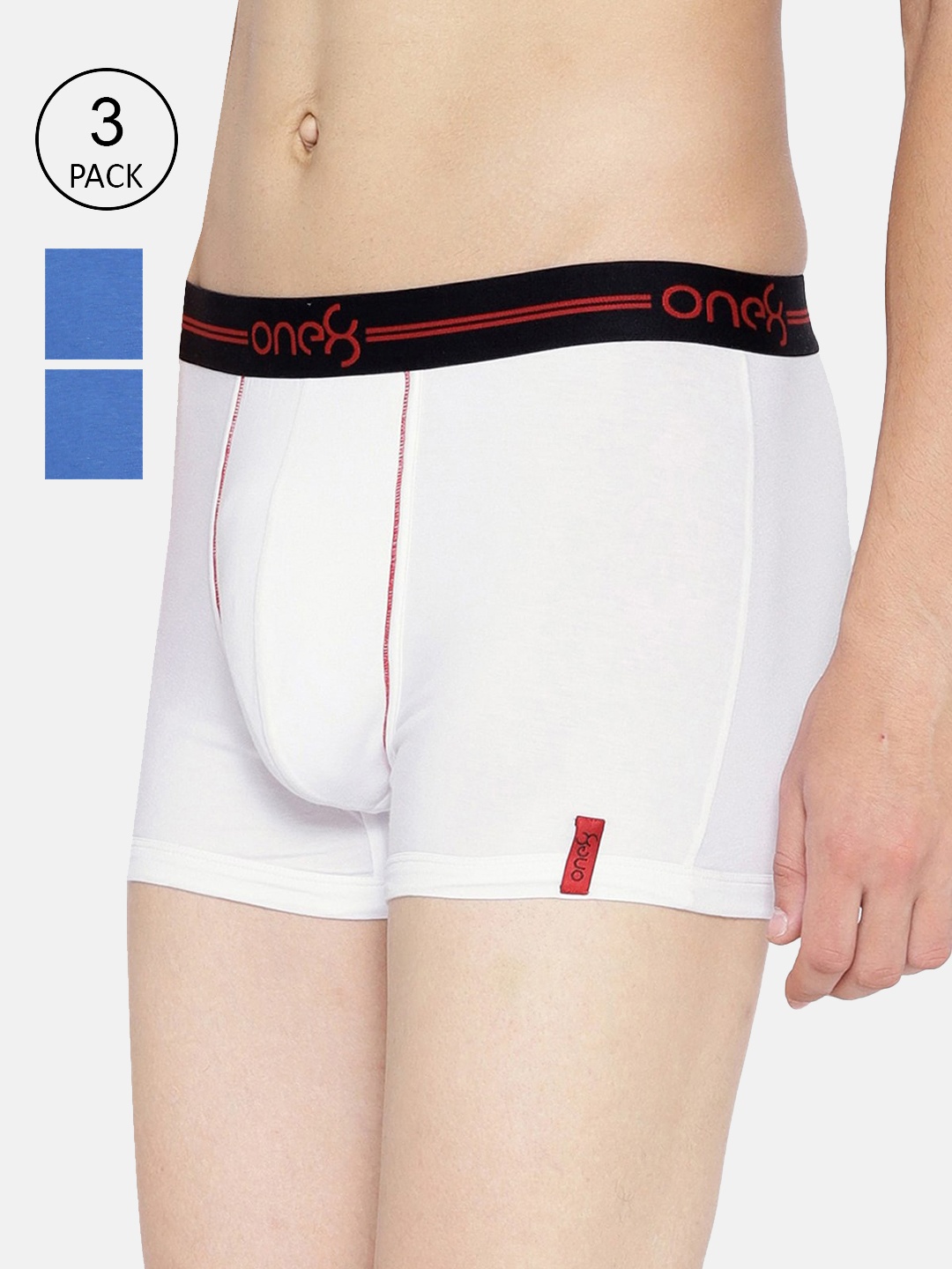 

one8 by Virat Kohli Men Pack Of 3 Solid Trunk 207-PO3-Royal Blue/Royal Blue/White