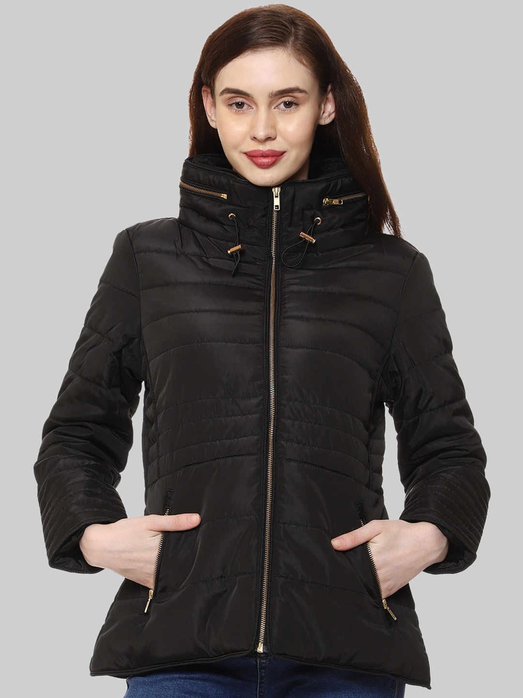 

CL SPORT Women Black Insulator Puffer Jacket