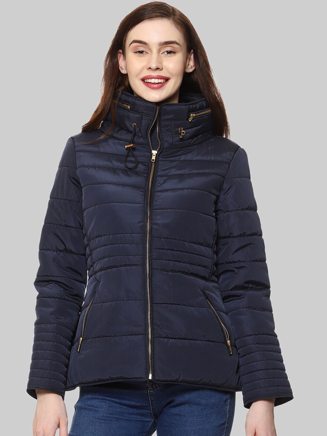 

CL SPORT Women Navy Blue Insulator Puffer Jacket
