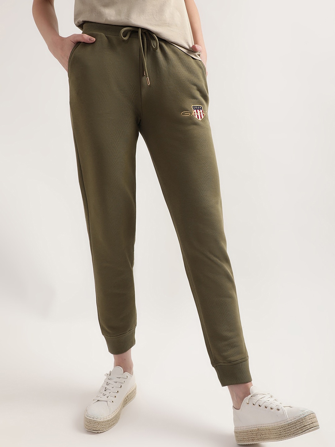 

GANT Women Olive Green Regular Fit Joggers