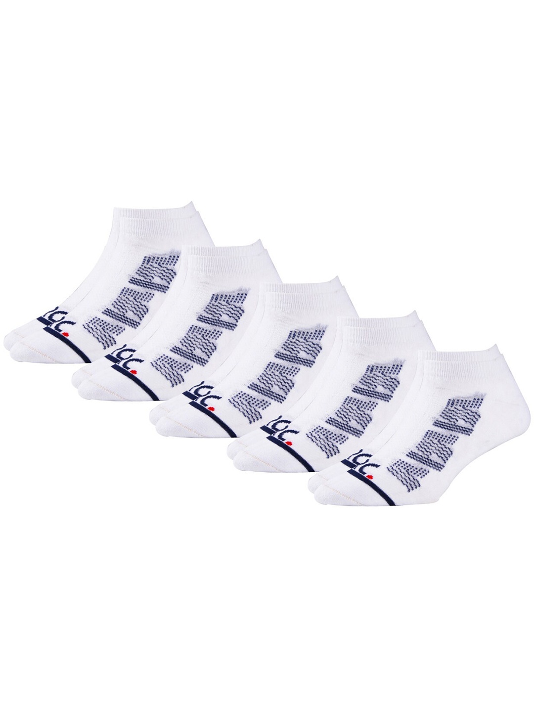 

RC. ROYAL CLASS Men Pack Of 5 Patterned Shoe Liners, White