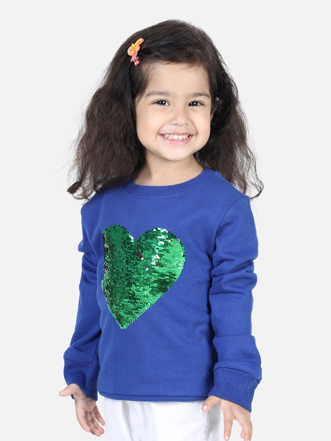 

BownBee Girls Blue Embellished Sweatshirt