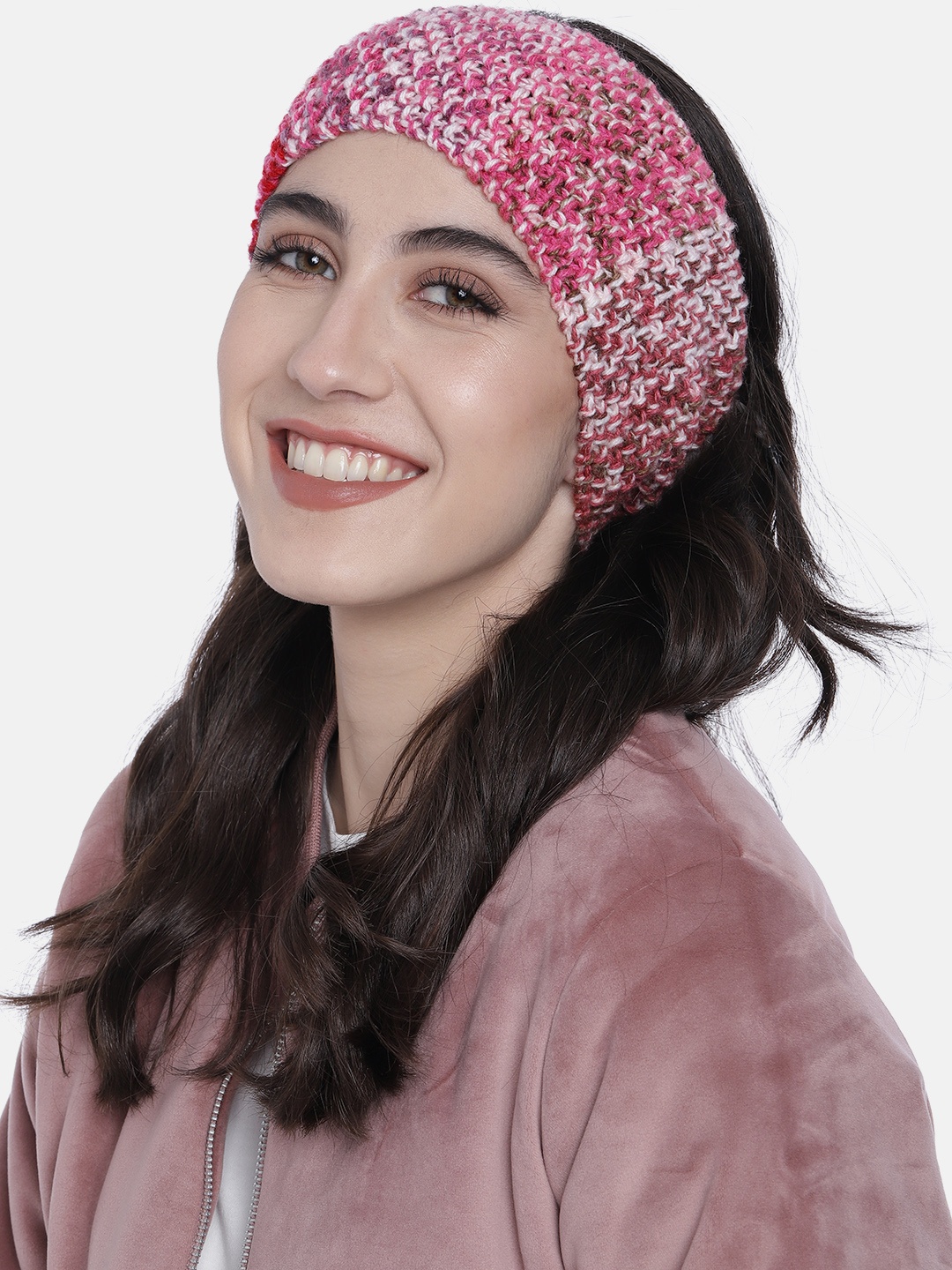 

Magic Needles Women Multi-Coloured Knitted Chill Wrap Headband