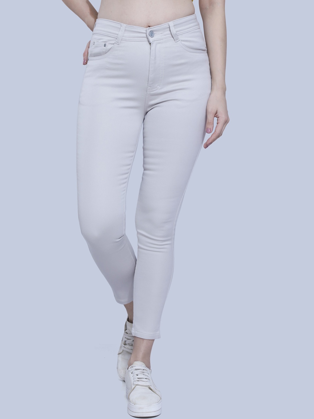 

FCK-3 Women Grey Classic High-Rise Stretchable Jeans