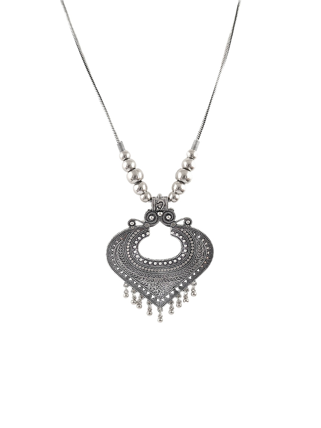 

Jewar Mandi Silver-Plated Oxidised Necklace