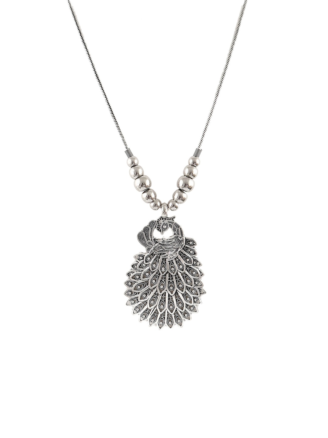 

Jewar Mandi Silver-Plated Oxidised Necklace