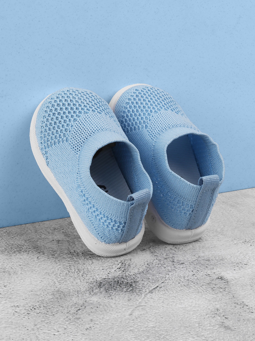 

Jazzy Juniors Kids Blue Woven Design Slip-On Sneakers