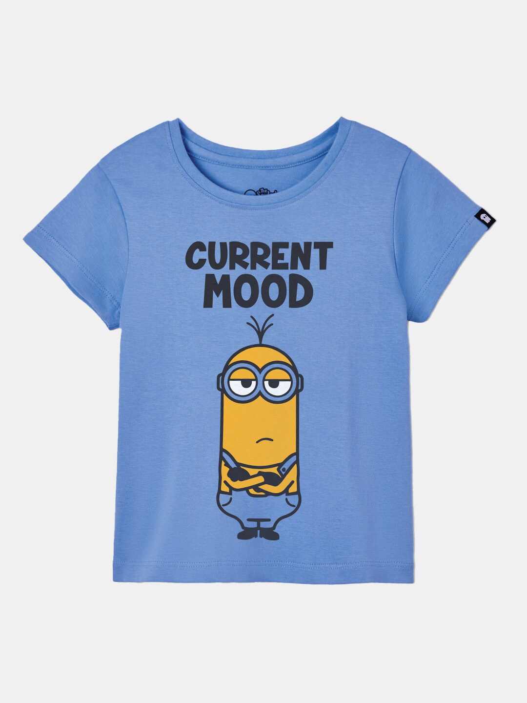 

The Souled Store Girls Blue Minions Printed Pure Cotton T-shirt