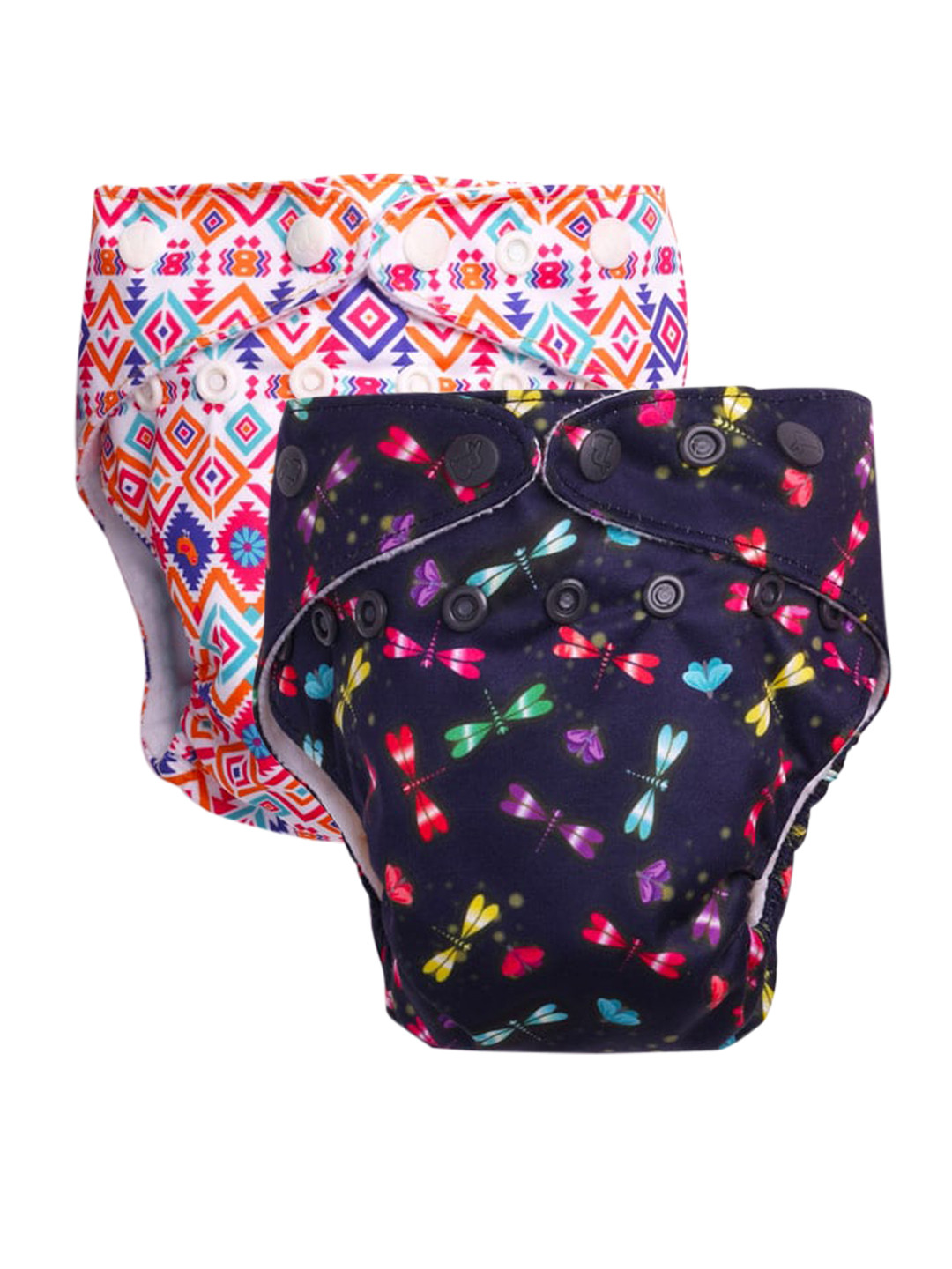 

SuperBottoms Kids Set of 2 Multicoloured Printed Washable & Reusable Cloth Diapers, Multi