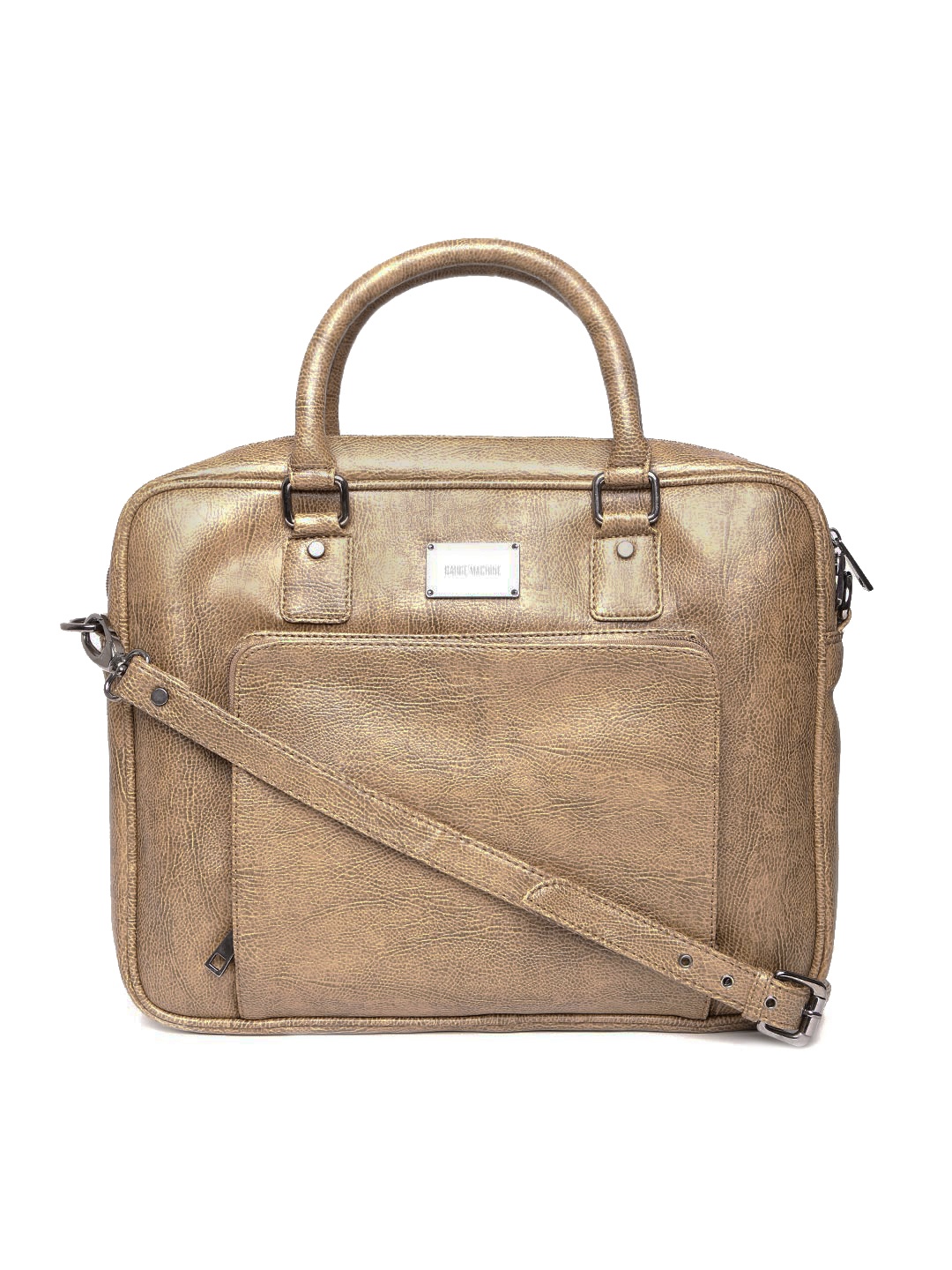 

Gauge Machine Unisex Brown Handcrafted Laptop Bag with Sling Strap