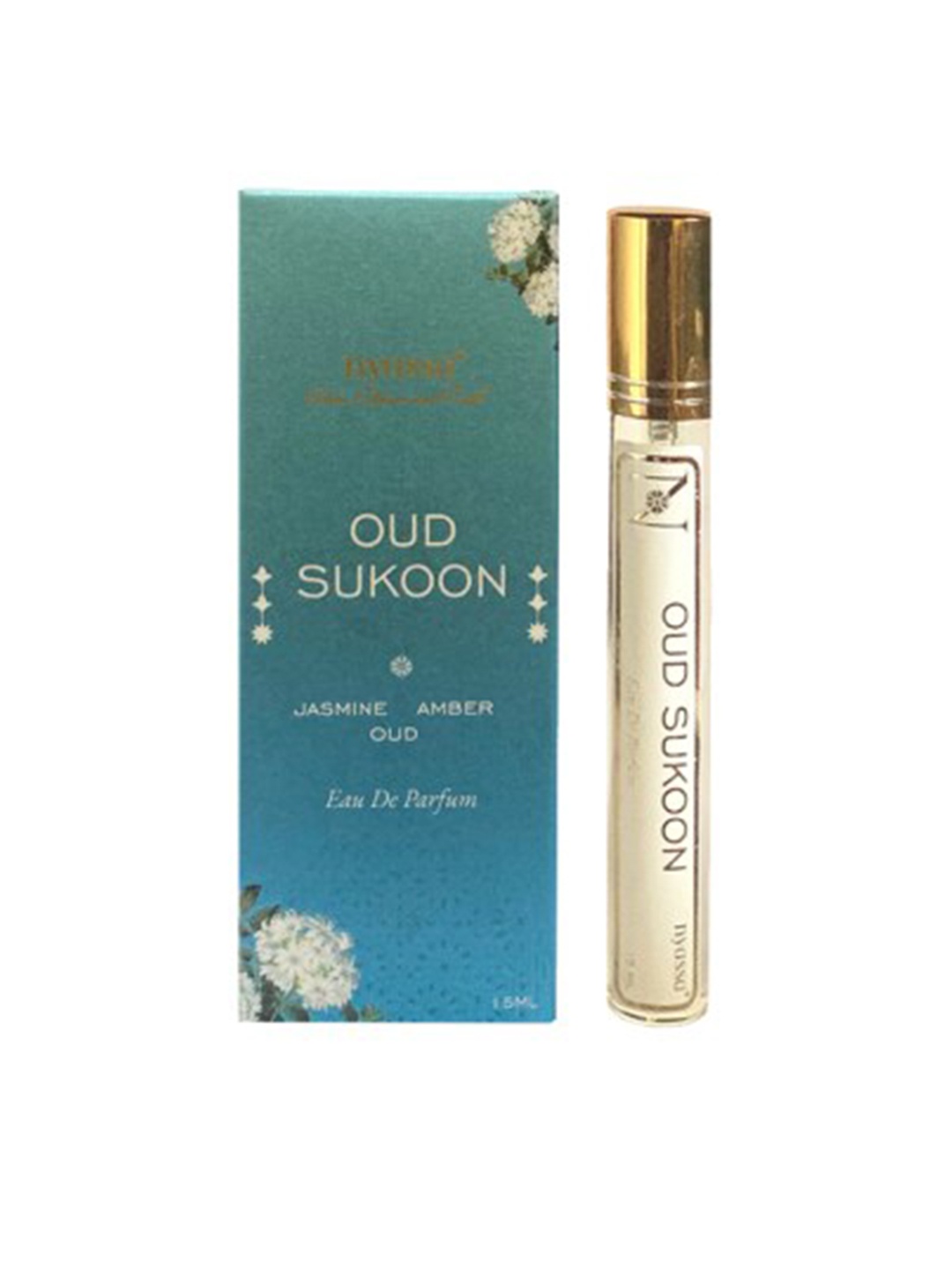 

Nyassa Oud Sukoon Long-Lasting Eau De Parfum - 15ml, Turquoise blue