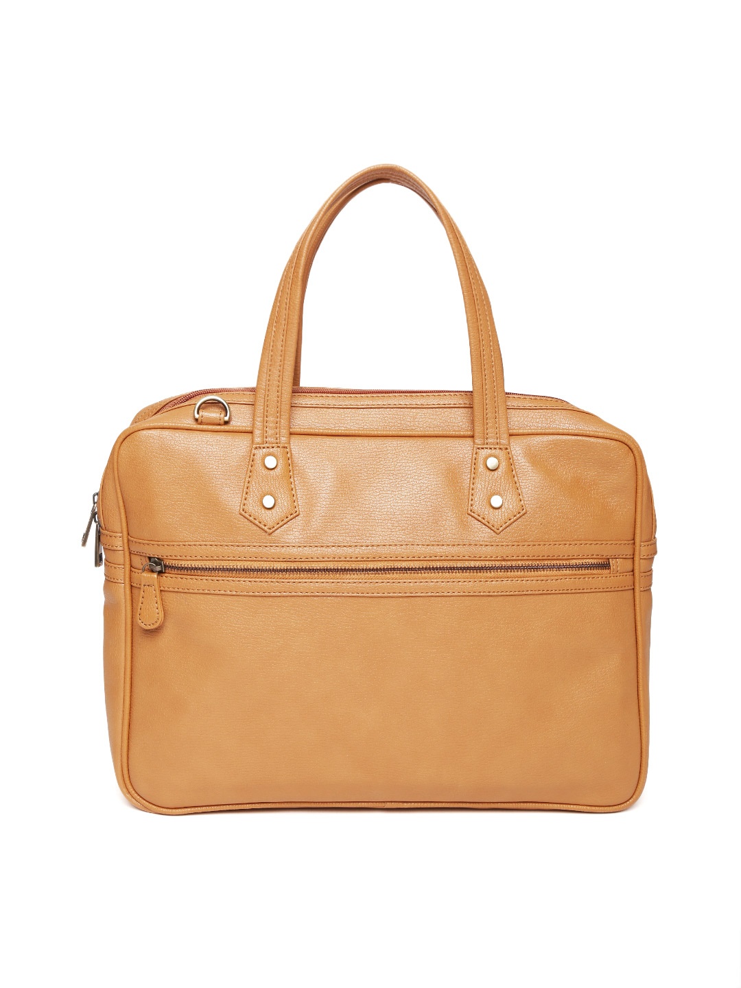 

Gauge Machine Unisex Tan Brown Handcrafted Laptop Bag with Sling Strap
