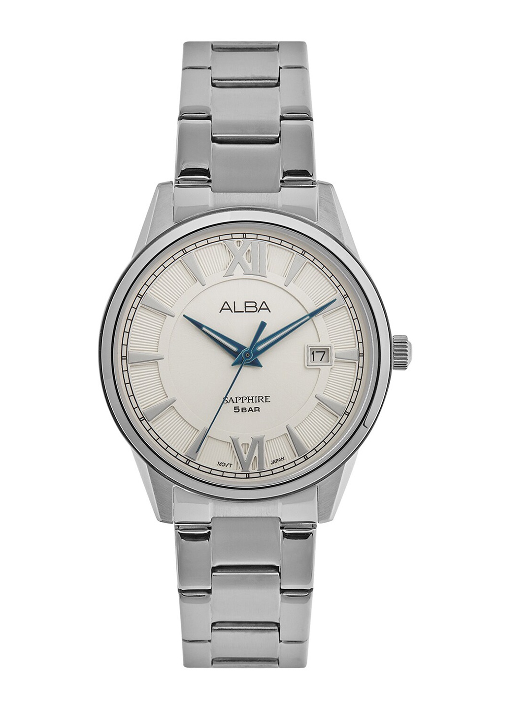 

Alba Men Silver-Toned Dial & Stainless Steel Bracelet Style Straps Analogue Watch AS9N77X1
