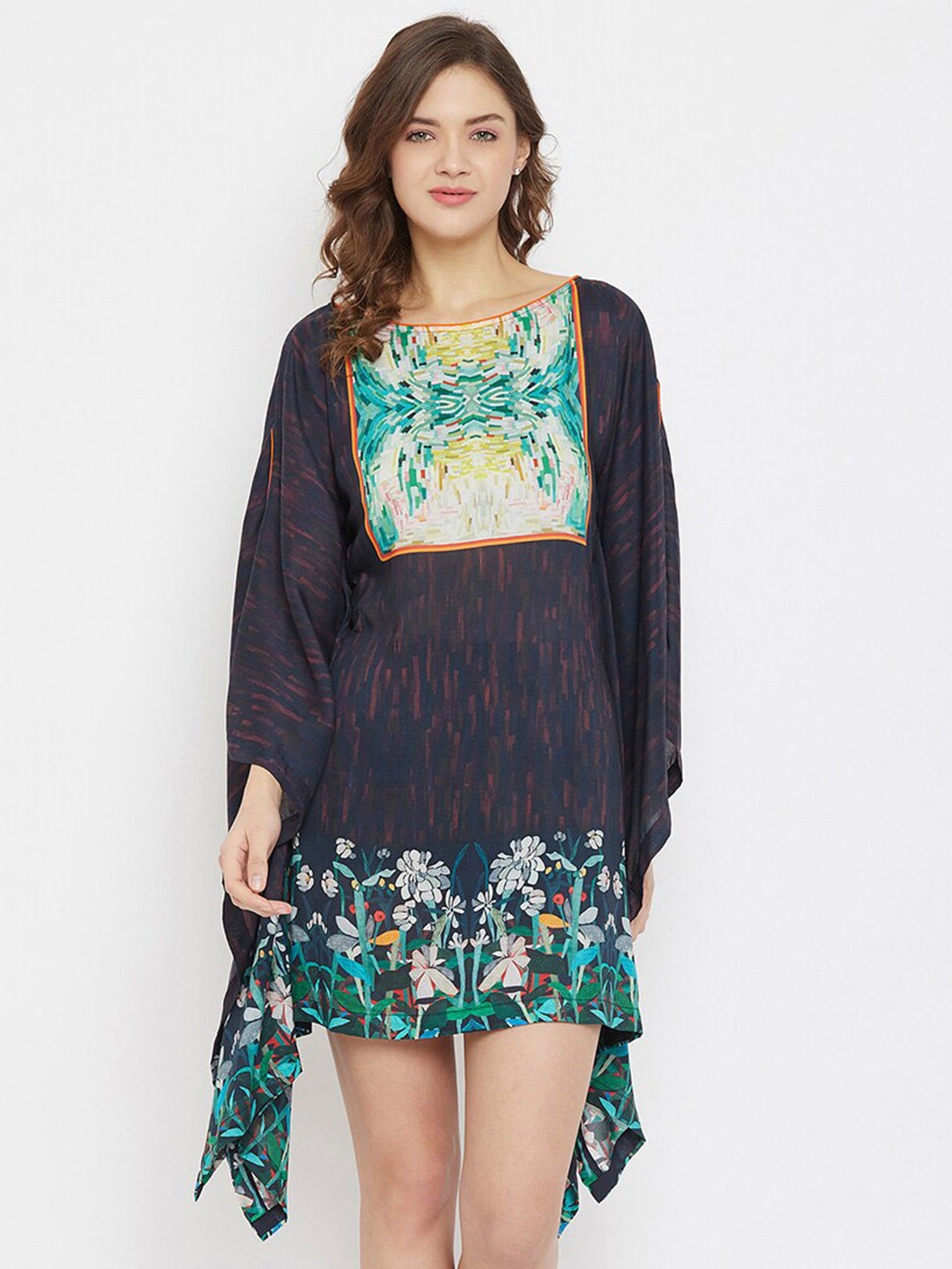 

The Kaftan Company Black Printed Kaftan Dress