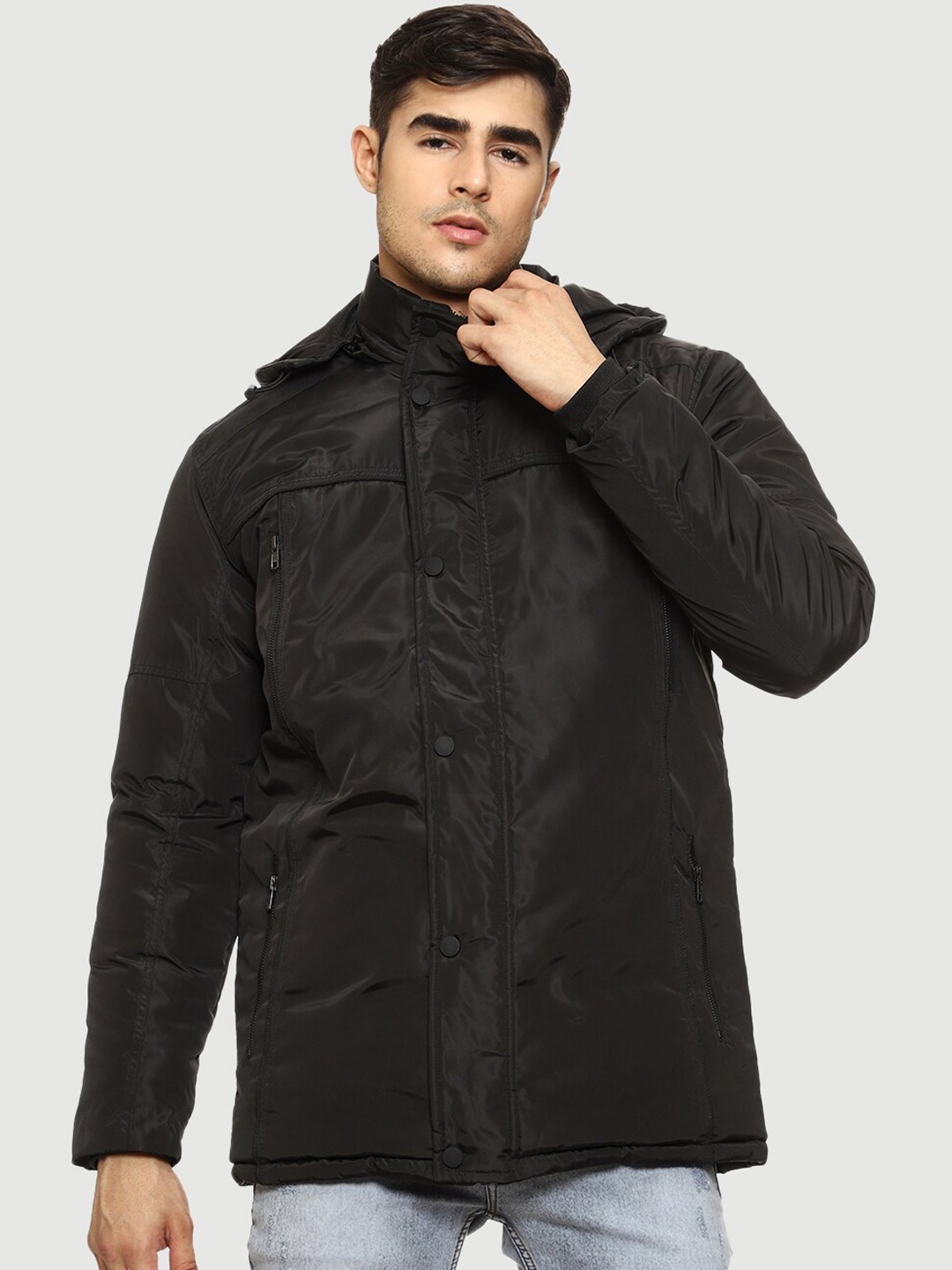 

CL SPORT Men Black Insulator Longline Padded Jacket