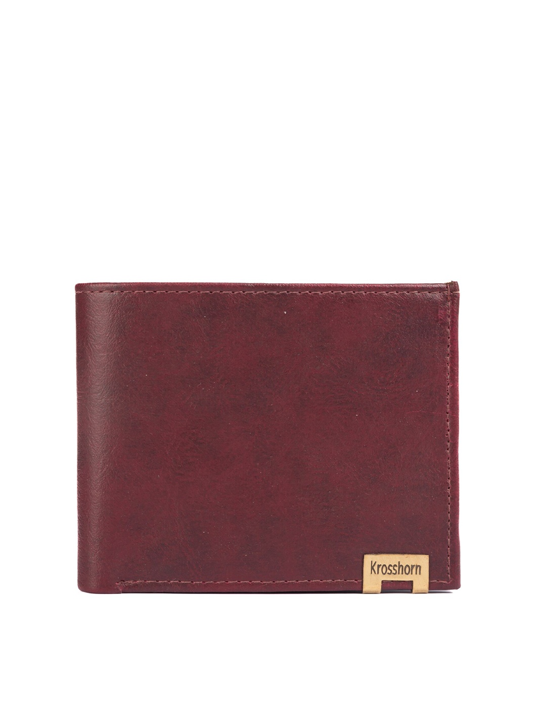 

Krosshorn Men Brown PU Two Fold Wallet