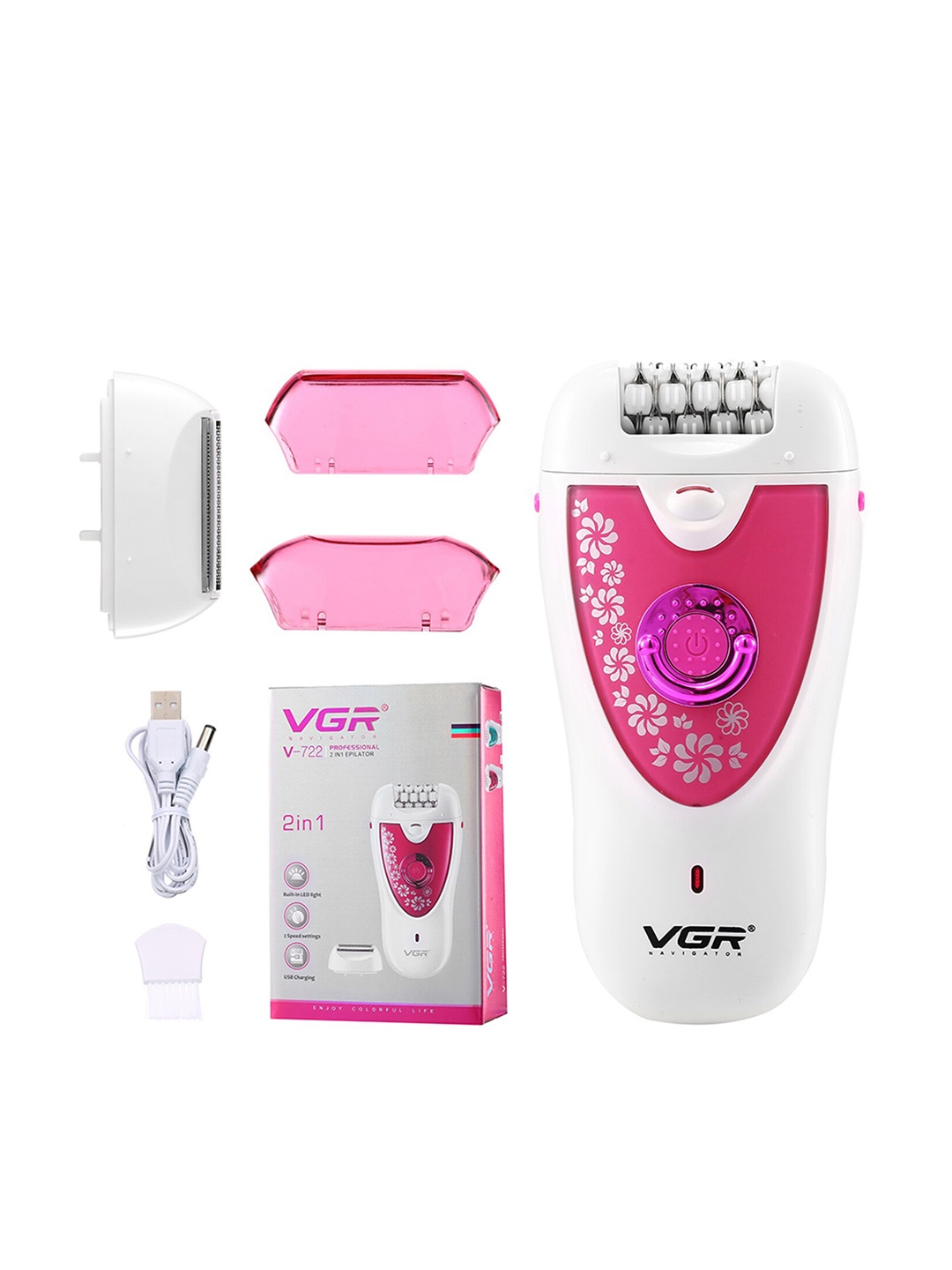 

VGR V-722 Professional 2 in 1 Cordless Epilator, White