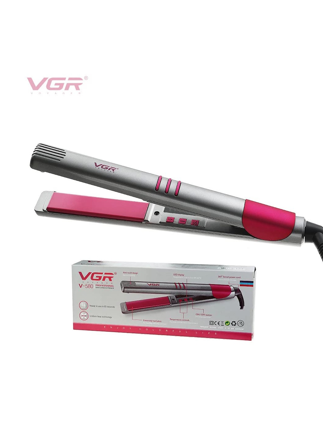 

VGR V-580 Professional Hair Straightener, Grey