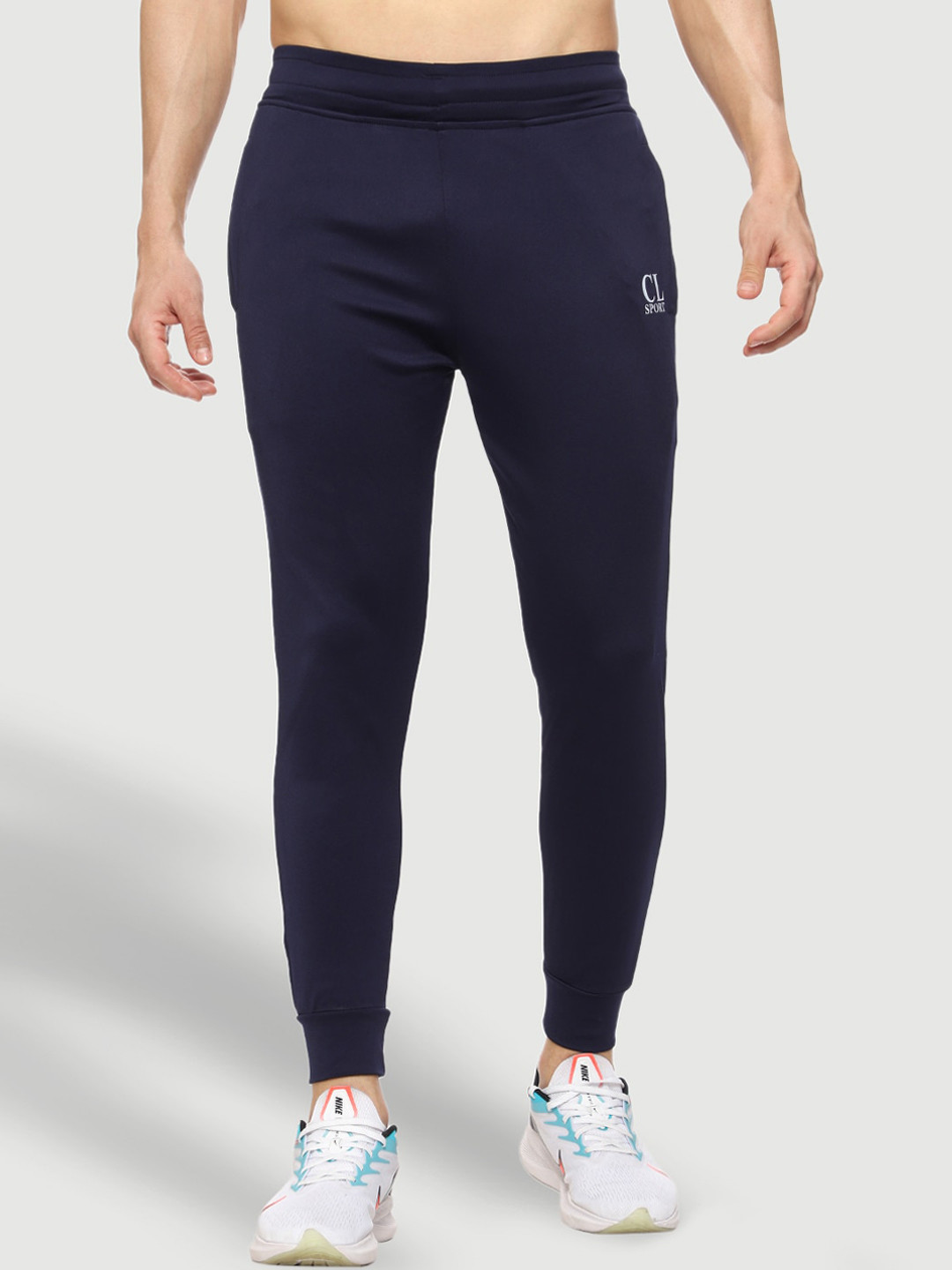 

CL SPORT Men Navy Blue Solid Rapid Dry Joggers