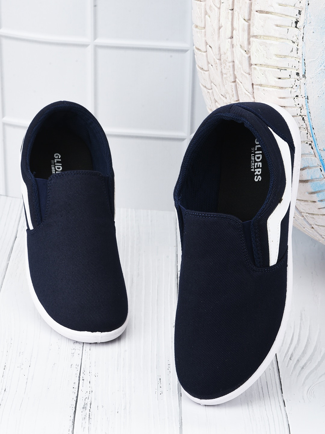 

Liberty Men Blue Slip-On Sneakers