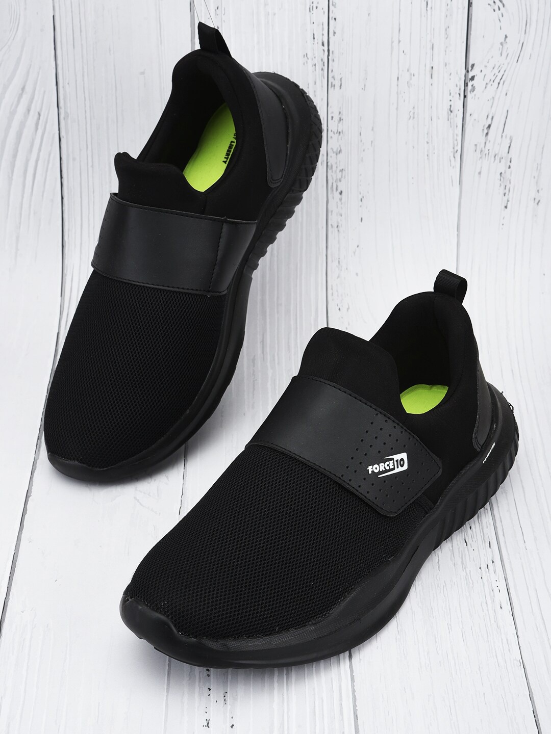 

Liberty Men Black Mesh Walking Non-Marking Shoes