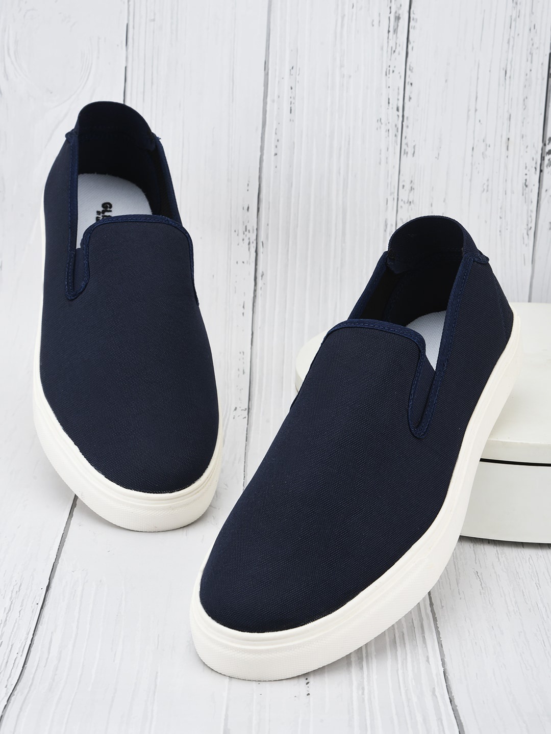

Liberty Men Blue Solid Slip-On Sneakers