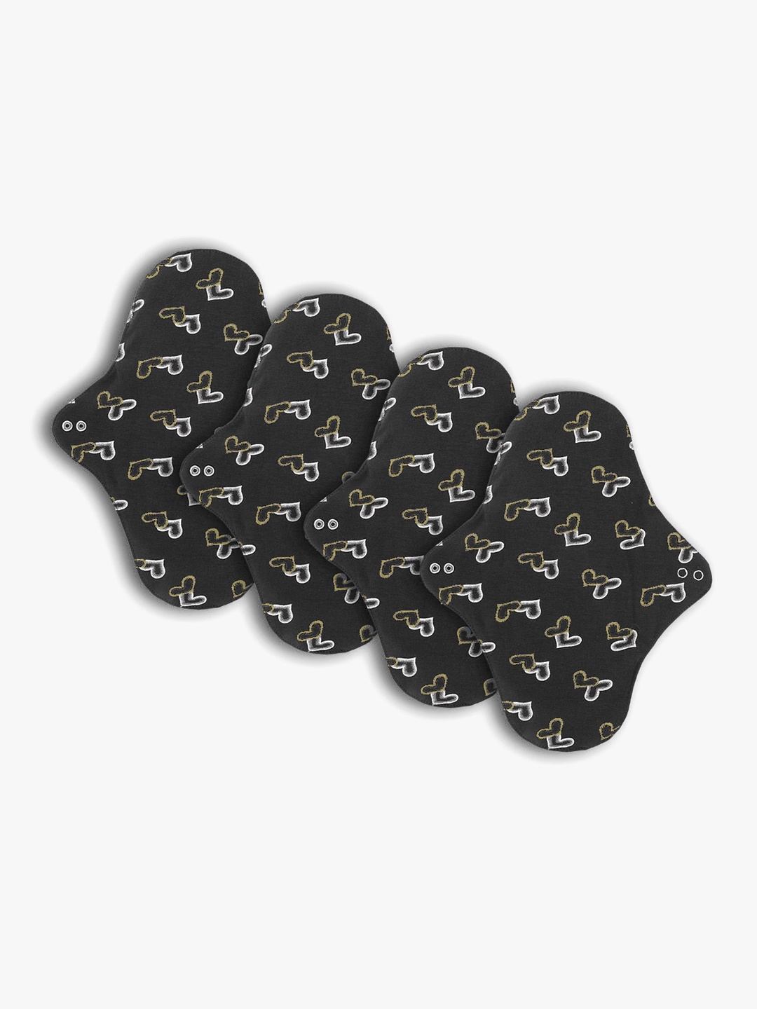 

CareDone Women Black Printed Extra Large Cloth Sanitary Pads - 4 Pads