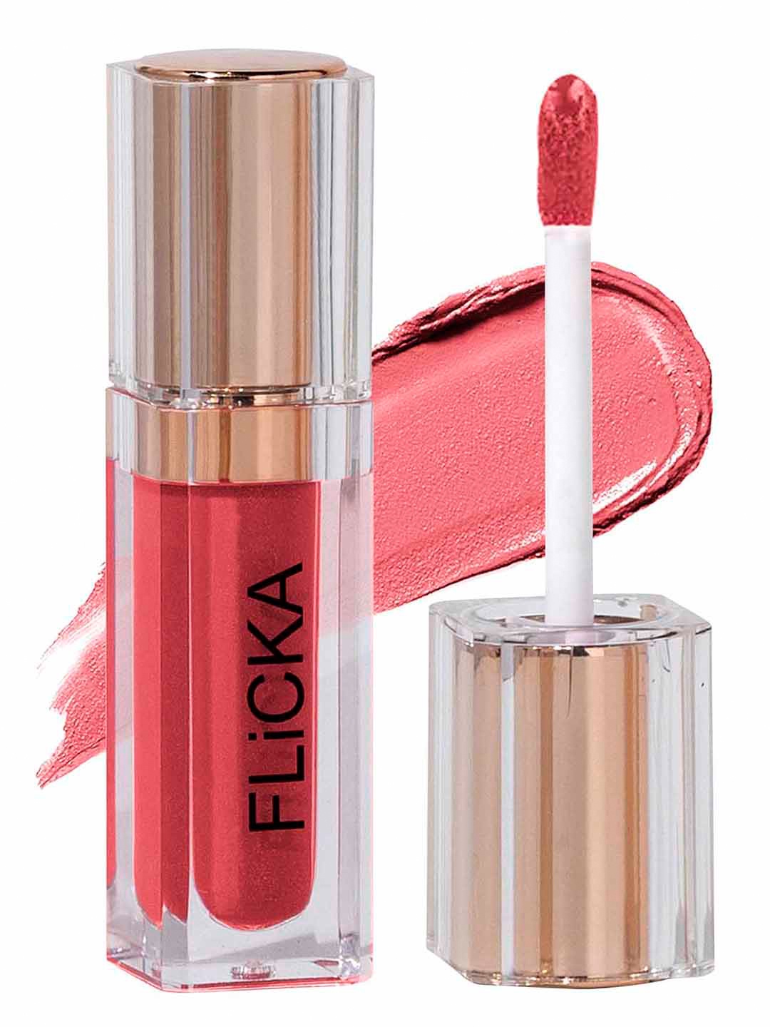 

FLiCKA R U Ready Matte Finish liquid Lipstick - BareLove 03 - 5 ml, Pink