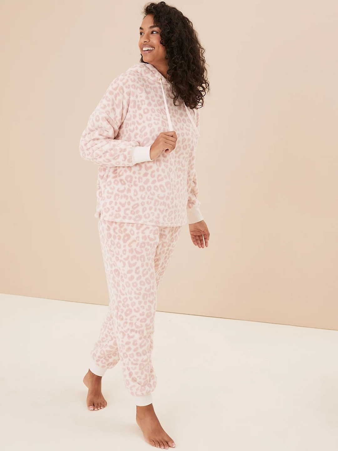 

Marks & Spencer Women Pink Animal Printed Lounge Pant