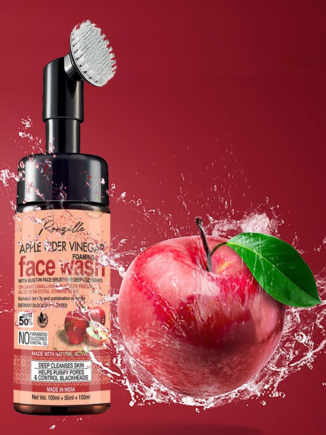 

Ronzille Maroon Apple Cider Vinegar Foaming Face Wash 150ml